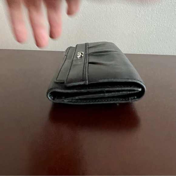 Coach Soft Leather Black Tri Fold Wallet - Picture 10 of 10